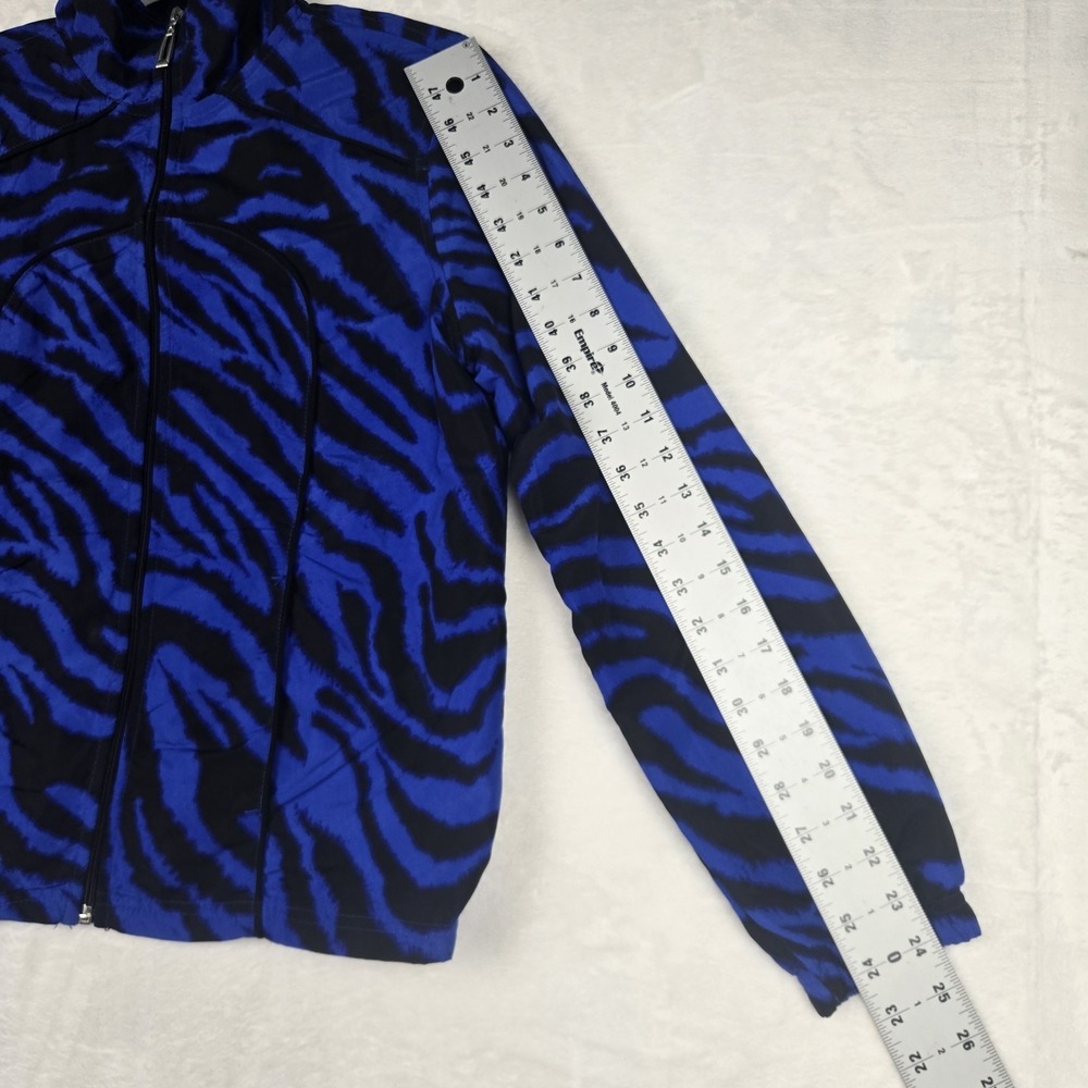 Activology Blue and Black‎ Zebra Print Jacket Size Small Zipper - Picture 6 of 10